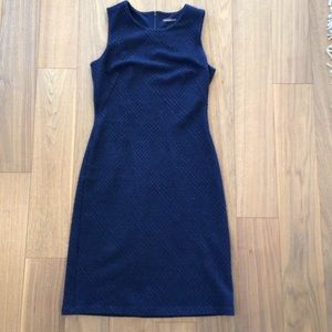 J. McLaughlin - Navy Diamond Pattern Dress - S
